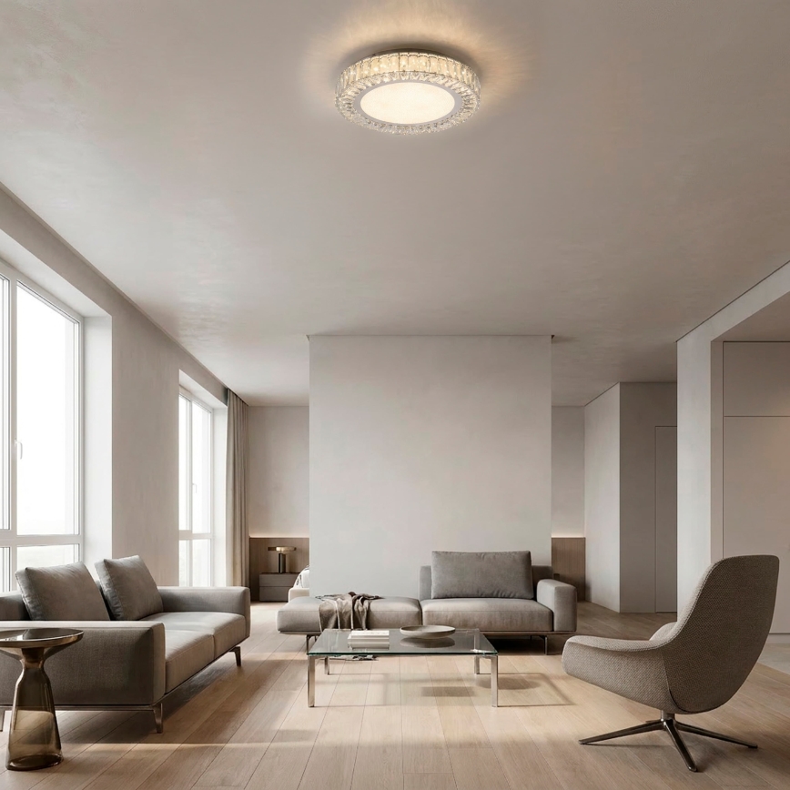 JUST LIGHT. 15222-17 - LED Stropné svietidlo KULUNKA LED/46W/230V pr. 50 cm lesklý chróm