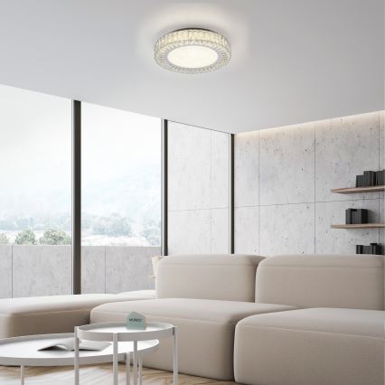 JUST LIGHT. 15222-17 - LED Stropné svietidlo KULUNKA LED/46W/230V pr. 50 cm lesklý chróm