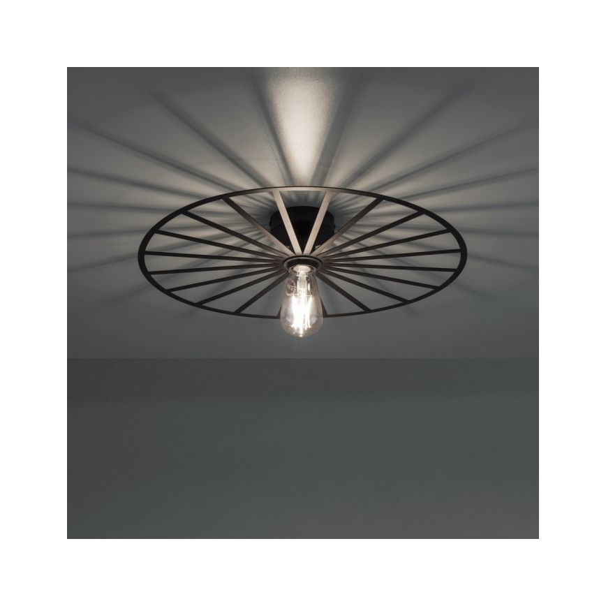 JUST LIGHT. 15636-18 - Stropné svietidlo SPIKE 1xE27/40W/230V pr. 50 cm čierna