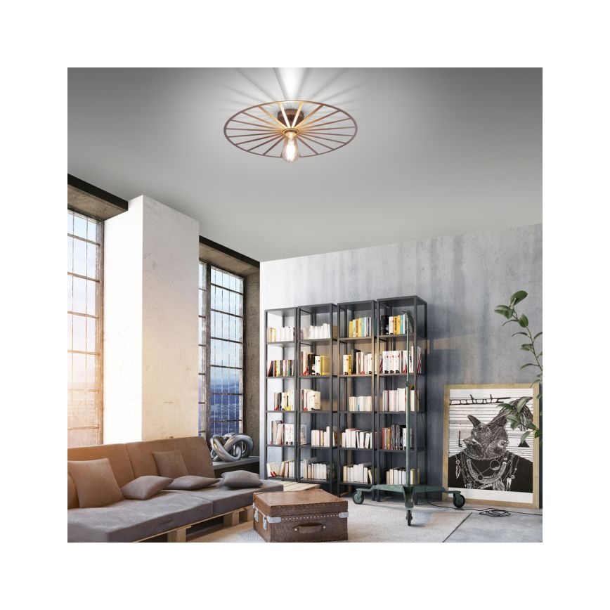 JUST LIGHT. 15636-60 - Stropné svietidlo SPIKE 1xE27/40W/230V pr. 50 cm mosadz
