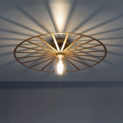 JUST LIGHT. 15636-60 - Stropné svietidlo SPIKE 1xE27/40W/230V pr. 50 cm mosadz