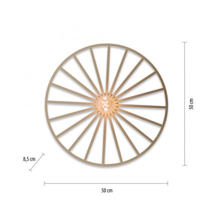 JUST LIGHT. 15636-60 - Stropné svietidlo SPIKE 1xE27/40W/230V pr. 50 cm mosadz