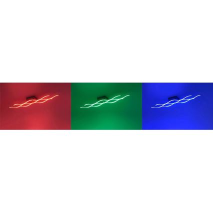 JUST LIGHT. 16266-55 - LED RGB Stmievateľné stropné svietidlo LOLA WAVE LED/30W/230V 2700-5000K + diaľkové ovládanie