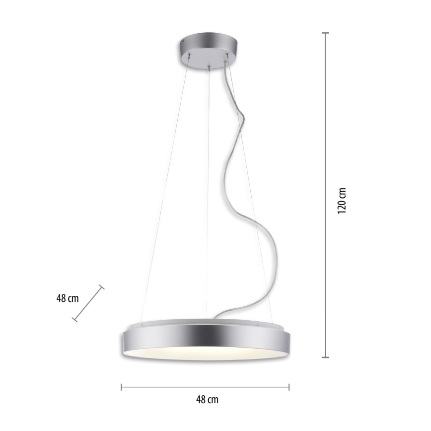 JUST LIGHT. 17075-21 - LED Stmievateľný luster na lanku KETO ANIKA LED/26,5W/230V 2700-5000K + diaľkové ovládanie