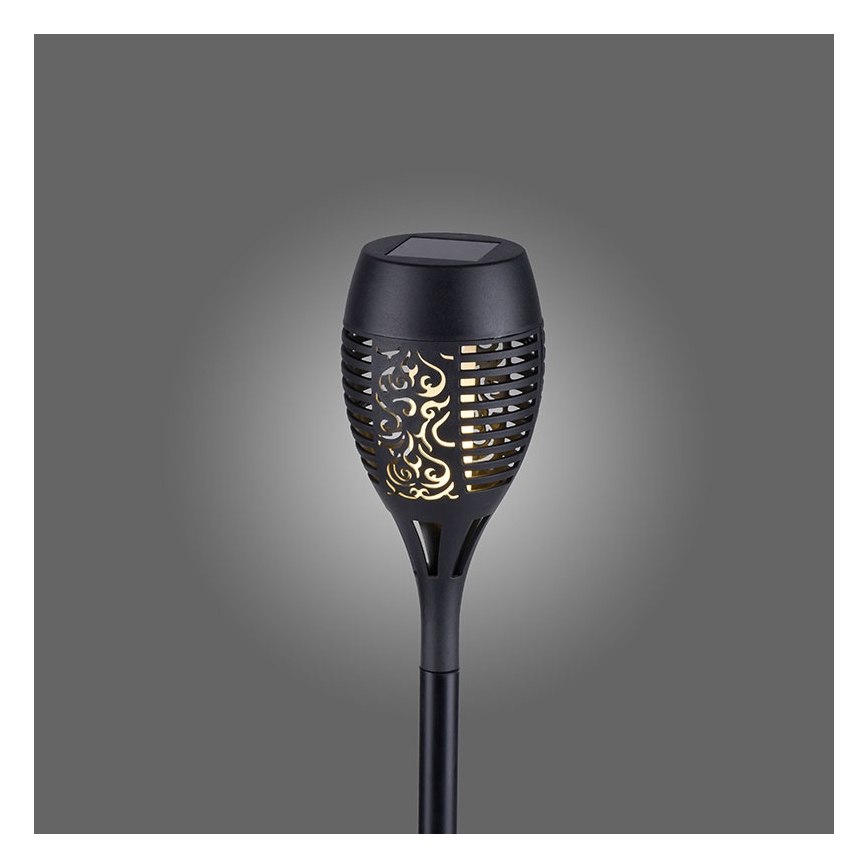 JUST LIGHT. 19106-18-3 - SADA 3x LED Solárne svietidlo FACKEL LED/0,24W/1,2V 200 mAh IP44 čierna