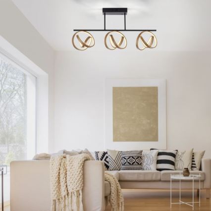 JUST LIGHT. 6245-18 - LED Stmievateľný prisadený luster LOOP 3xLED/11W/230V 2700-5000K + diaľkové ovládanie