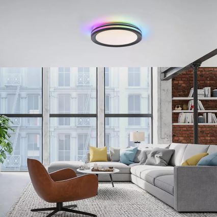 JUST LIGHT. 7509018 - LED RGBW Stmievateľné stropné svietidlo GANGES LED/24W/230V 2700-5000K + diaľkové ovládanie