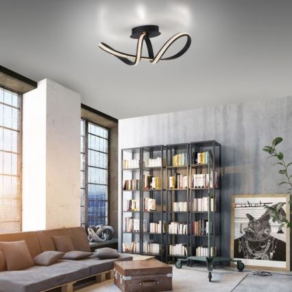 JUST LIGHT. 8475-18 - LED Stmievateľný prisadený luster BRILLA LED/29W/230V čierna