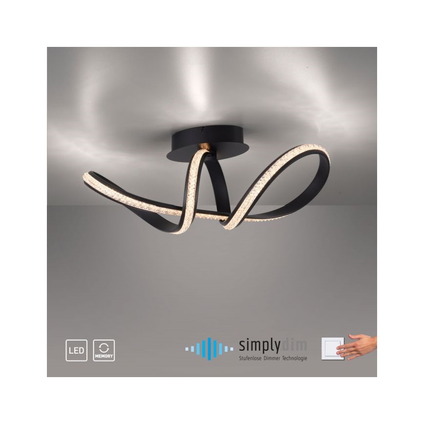 JUST LIGHT. 8475-18 - LED Stmievateľný prisadený luster BRILLA LED/29W/230V čierna