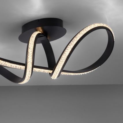 JUST LIGHT. 8475-18 - LED Stmievateľný prisadený luster BRILLA LED/29W/230V čierna