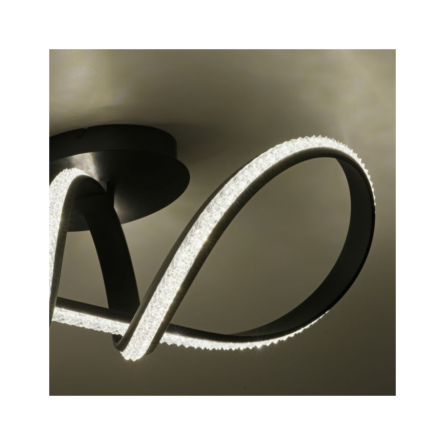 JUST LIGHT. 8475-18 - LED Stmievateľný prisadený luster BRILLA LED/29W/230V čierna
