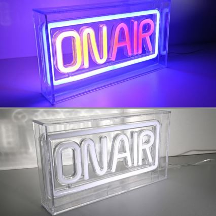 JUST LIGHT. 85013-70 - LED Neónová stolná dekorácia NEON LED/4W/5V On Air