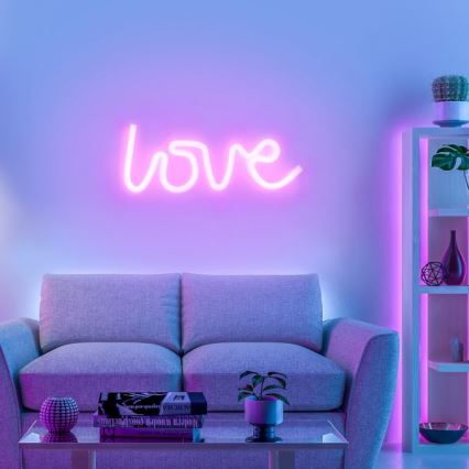 JUST LIGHT. 85021-87 - LED Neónová nástenná dekorácia NEON LED/6,5W/5V Love