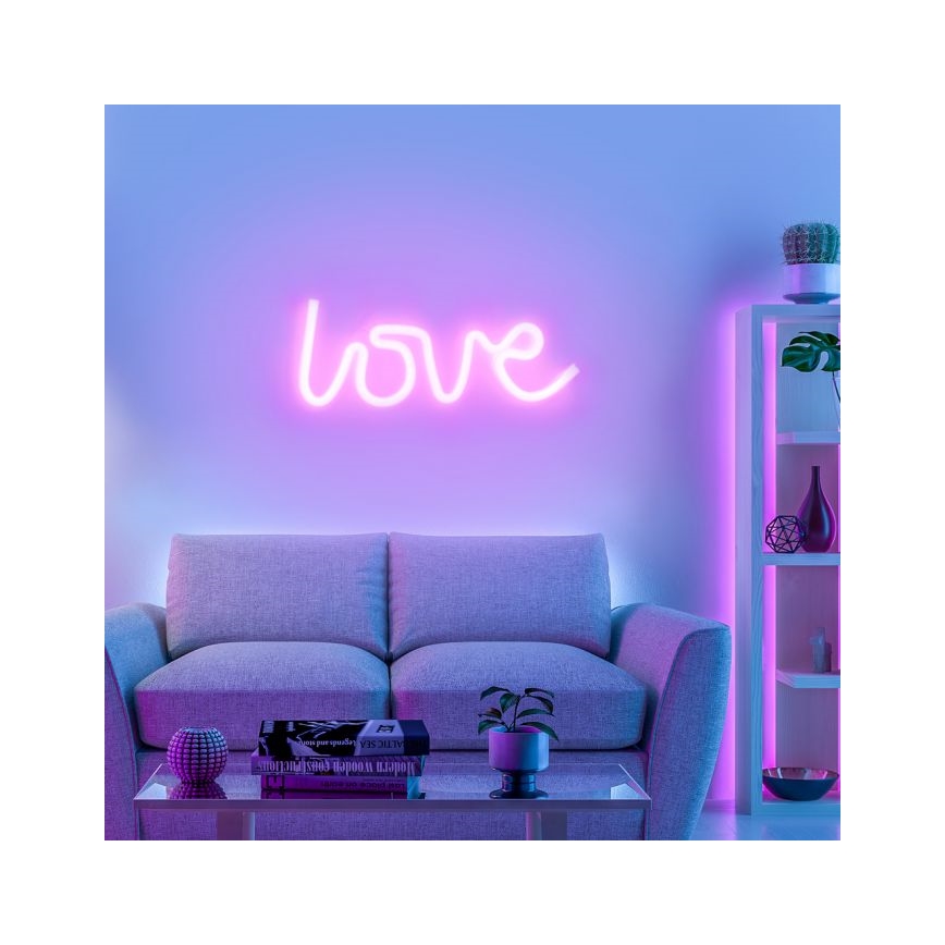 JUST LIGHT. 85021-87 - LED Neónová nástenná dekorácia NEON LED/6,5W/5V Love