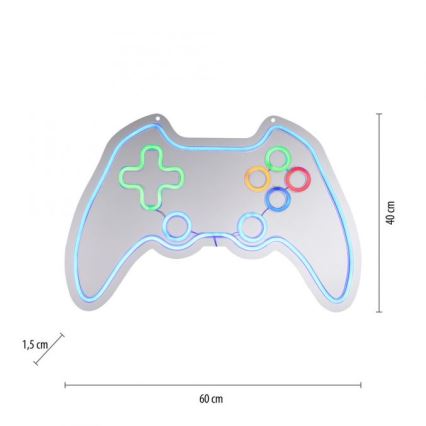 JUST LIGHT. 85022-70 - LED Neónová nástenná dekorácia NEON 1xLED/6,5W/5V gamer
