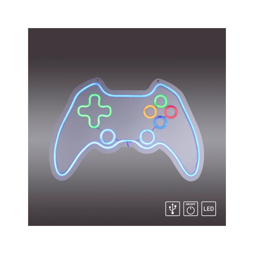 JUST LIGHT. 85022-70 - LED neónová nástenná dekorácia NEÓN LED/6,5W/5V gamer
