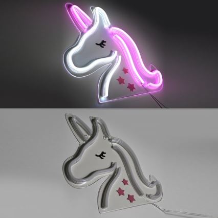 JUST LIGHT. 85025-70 - LED Neónová nástenná dekorácia NEON LED/6,5W/5V jednorožec