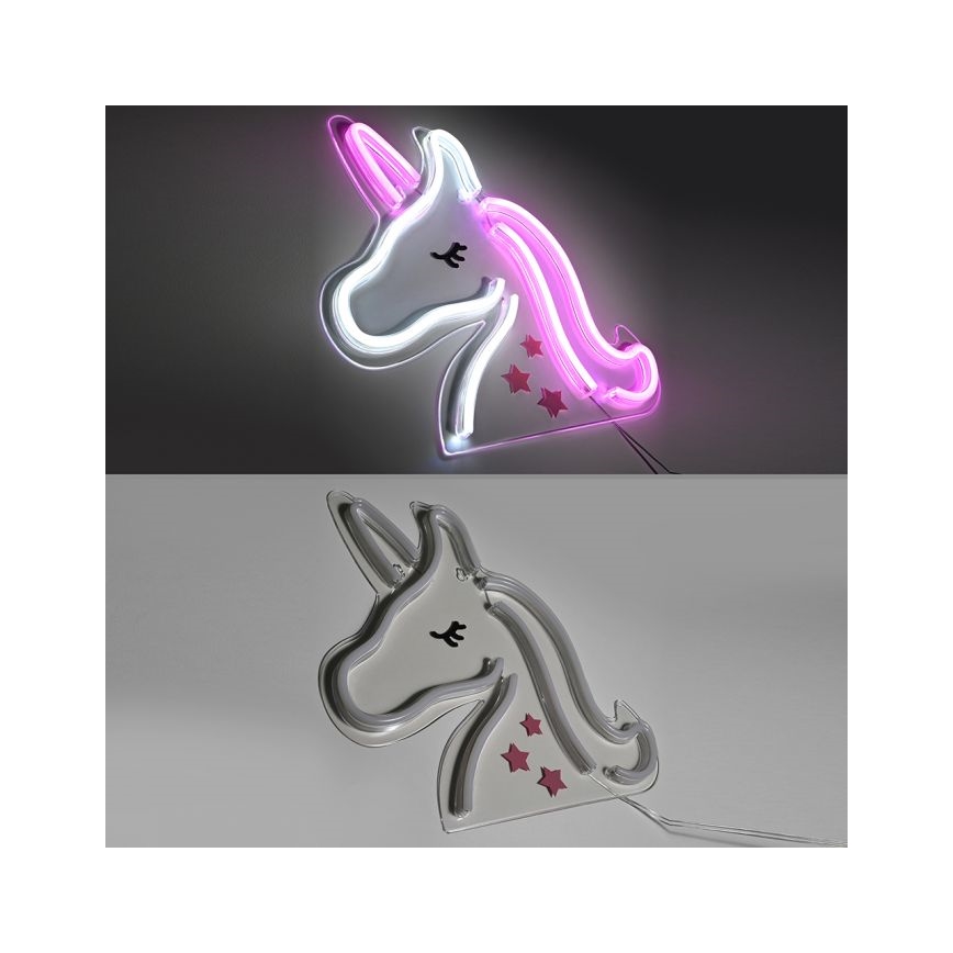 JUST LIGHT. 85025-70 - LED Neónová nástenná dekorácia NEON LED/6,5W/5V jednorožec
