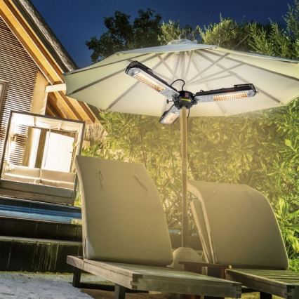 JUST LIGHT. 99513-18 - Vonkajšie vykurovacie teleso GLOW 3x650W/1300W/2000W/230V IP34