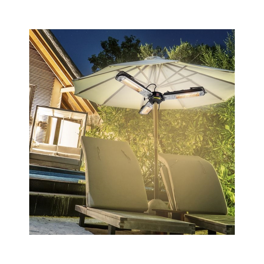 JUST LIGHT. 99513-18 - Vonkajšie vykurovacie teleso GLOW 3x650W/1300W/2000W/230V IP34