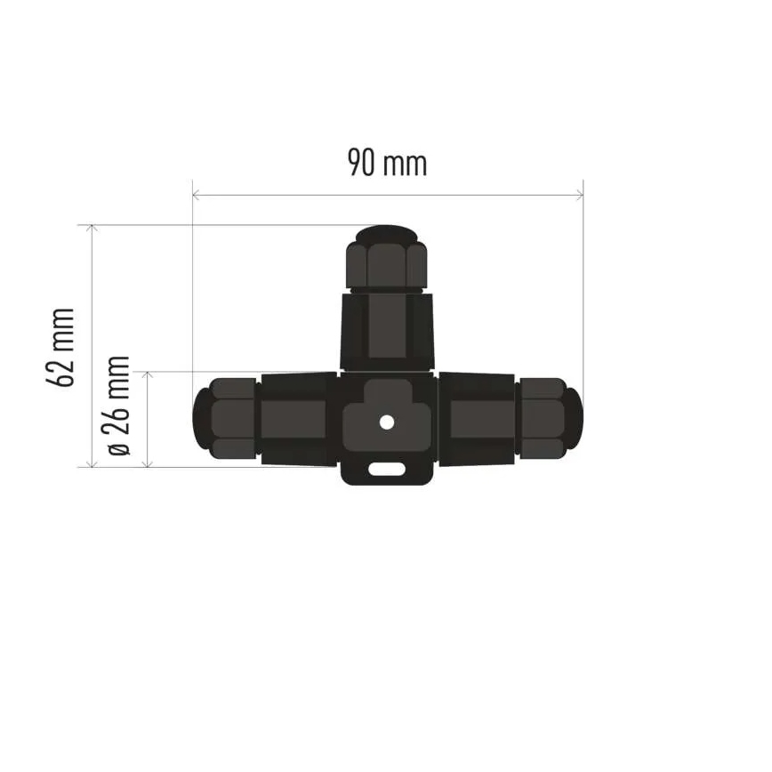 Káblová T spojka IP68