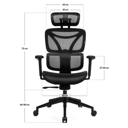 Kancelárska ergonomická stolička LEVANO čierna