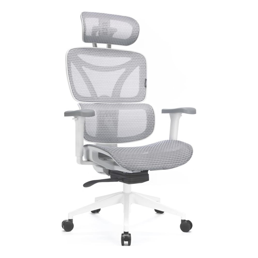 Kancelárska ergonomická stolička LEVANO šedá/biela/čierna