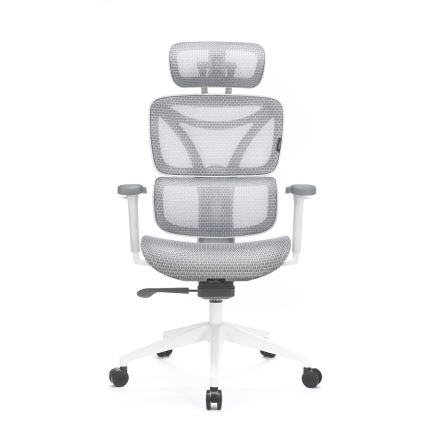 Kancelárska ergonomická stolička LEVANO šedá/biela/čierna