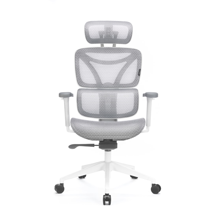 Kancelárska ergonomická stolička LEVANO šedá/biela/čierna