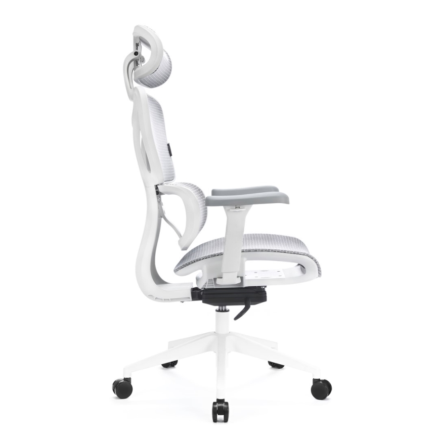 Kancelárska ergonomická stolička LEVANO šedá/biela/čierna