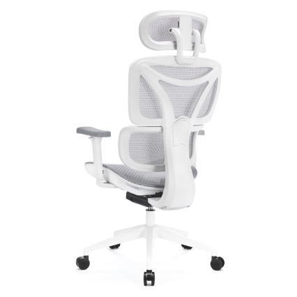 Kancelárska ergonomická stolička LEVANO šedá/biela/čierna