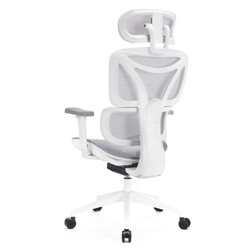 Kancelárska ergonomická stolička LEVANO šedá/biela/čierna