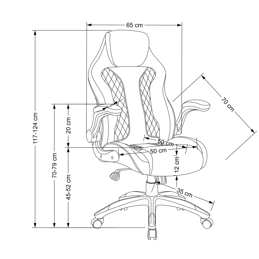 Kancelárska stolička HAME čierna/šedá