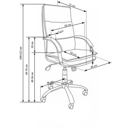 Kancelárska stolička LOMI čierna