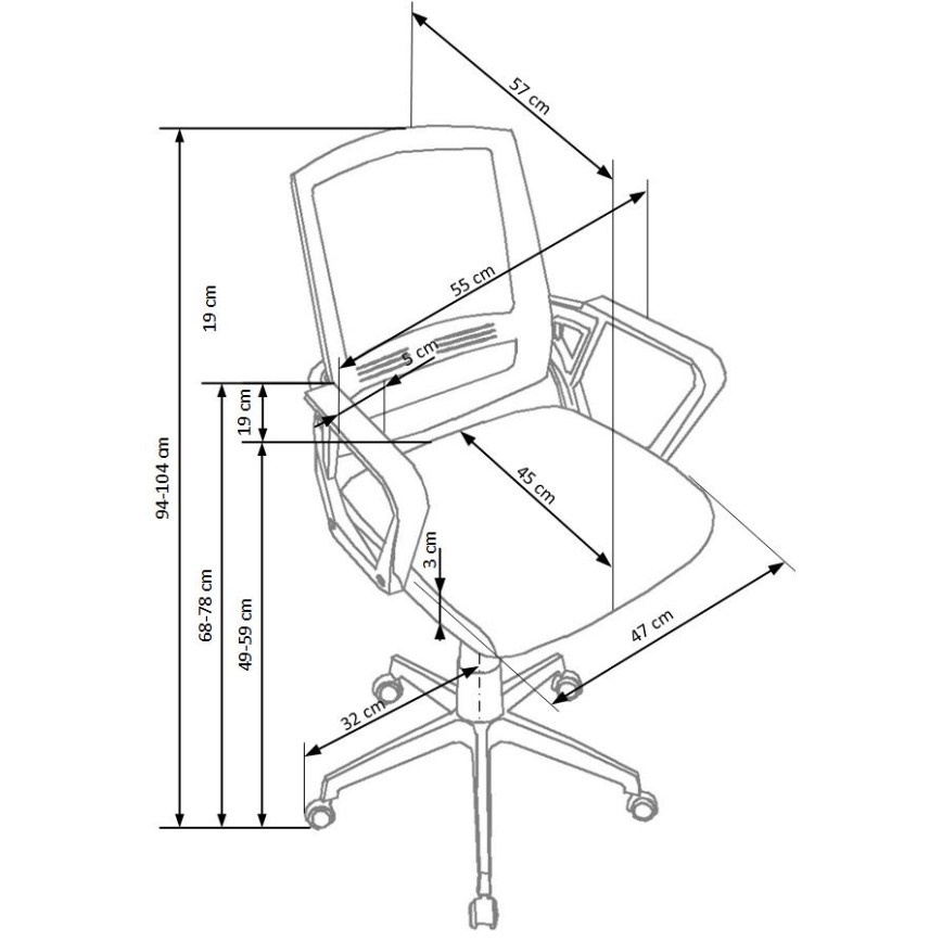 Kancelárska stolička RIMAQ biela