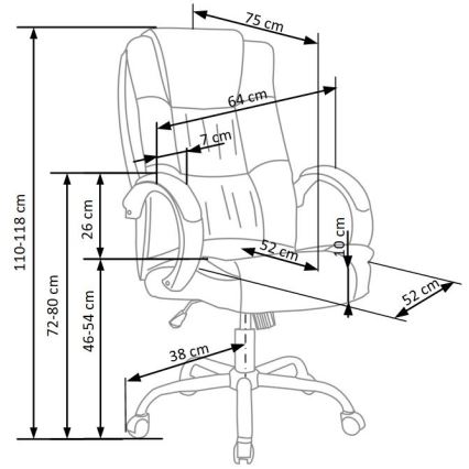 Kancelárska stolička SELO hnedá