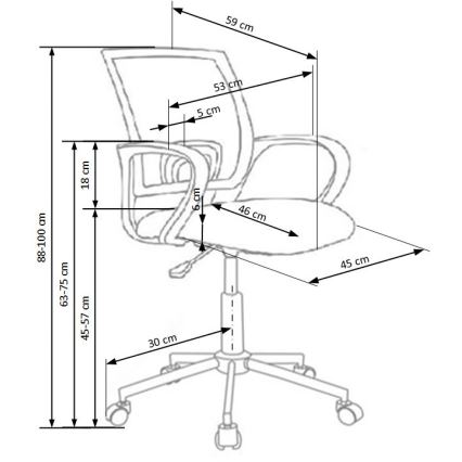 Kancelárska stolička SIRAQ pestrofarebná