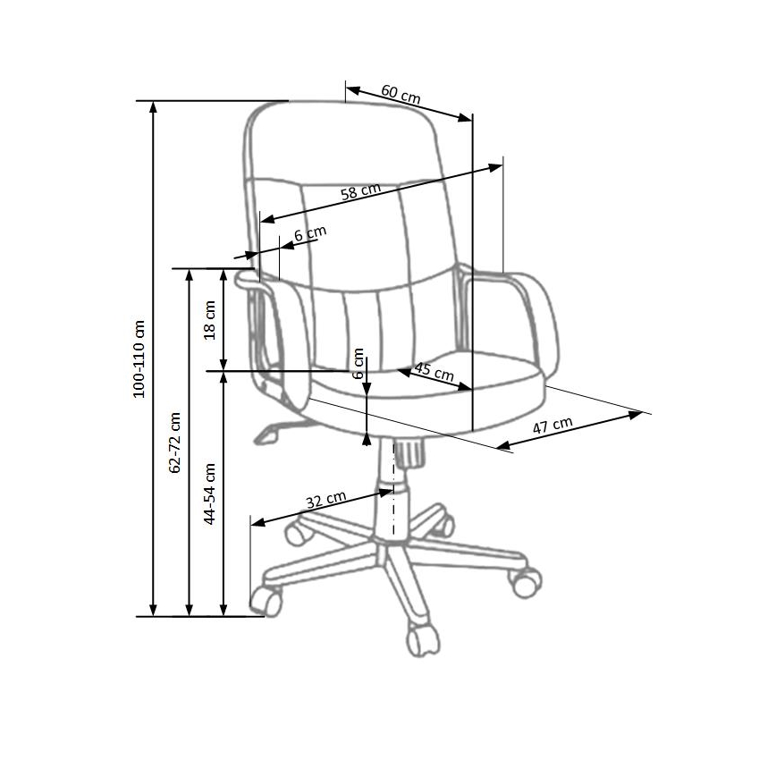 Kancelárska stolička ZIRUQ čierna