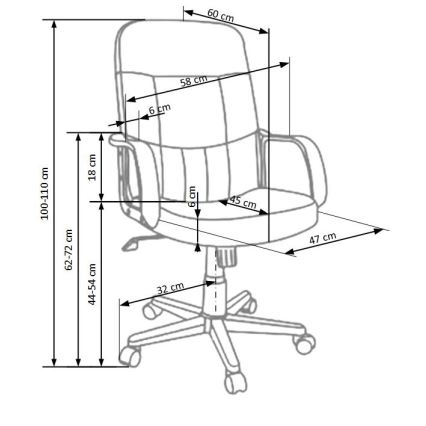 Kancelárska stolička ZIRUQ hnedá