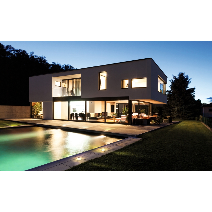 LED vonkajšie nájazdové svietidlo GORDO LED/1W/230V 9,5x9,5 cm IP67 nerez