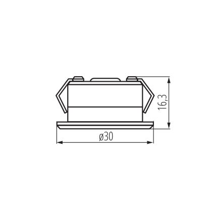 LED Vonkajšie podhľadové svietidlo IMBER LED/1W/12V 4000K pr. 3 cm 40 lm IP65 strieborná