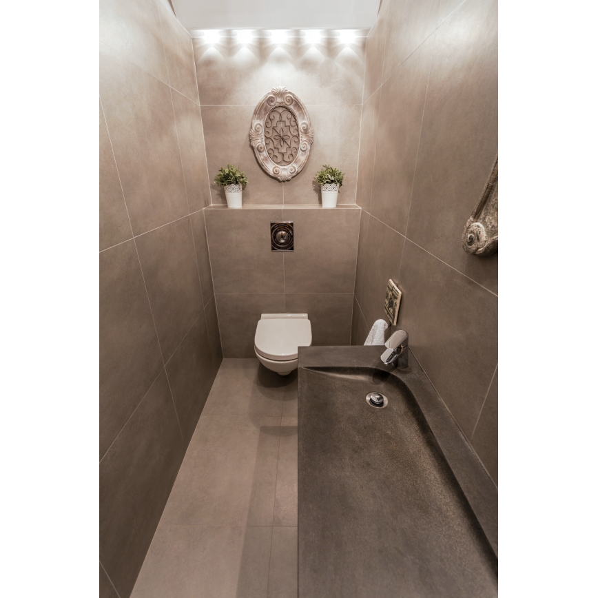 LED Vonkajšie podhľadové svietidlo IMBER LED/1W/12V 3000K pr. 3 cm 40 lm IP65 strieborná