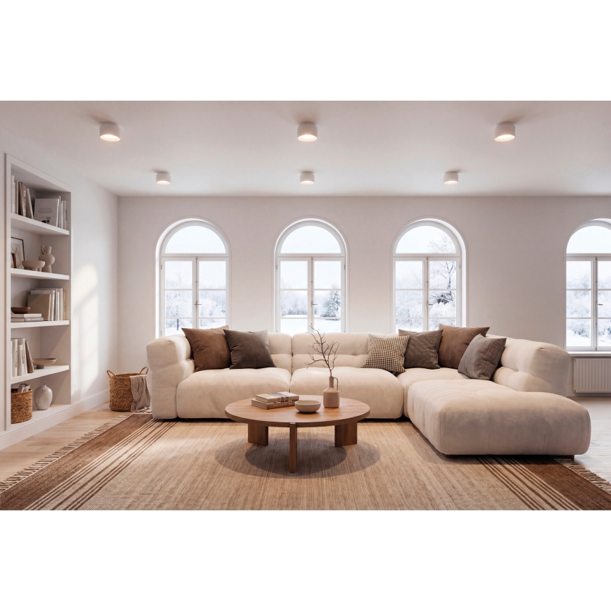 LED bodové svietidlo SONOR LED/12W/230V 3000/4000/5700K + LED/1,5W 2200K priemer 14 cm biela