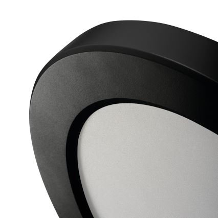 LED Stropné/podhľadové svietidlo so senzorom pohybu 2v1 ERGA LED/17W/230V 3000/4000/6500K čierna