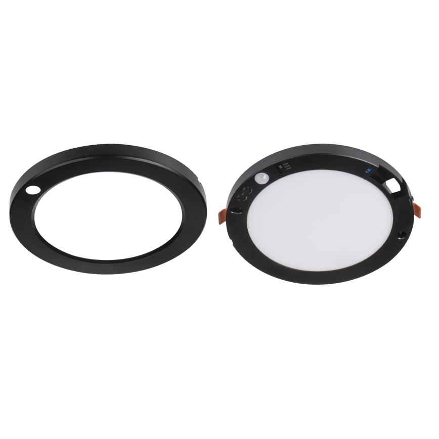 LED Stropné/podhľadové svietidlo so senzorom pohybu 2v1 ERGA LED/17W/230V 3000/4000/6500K čierna