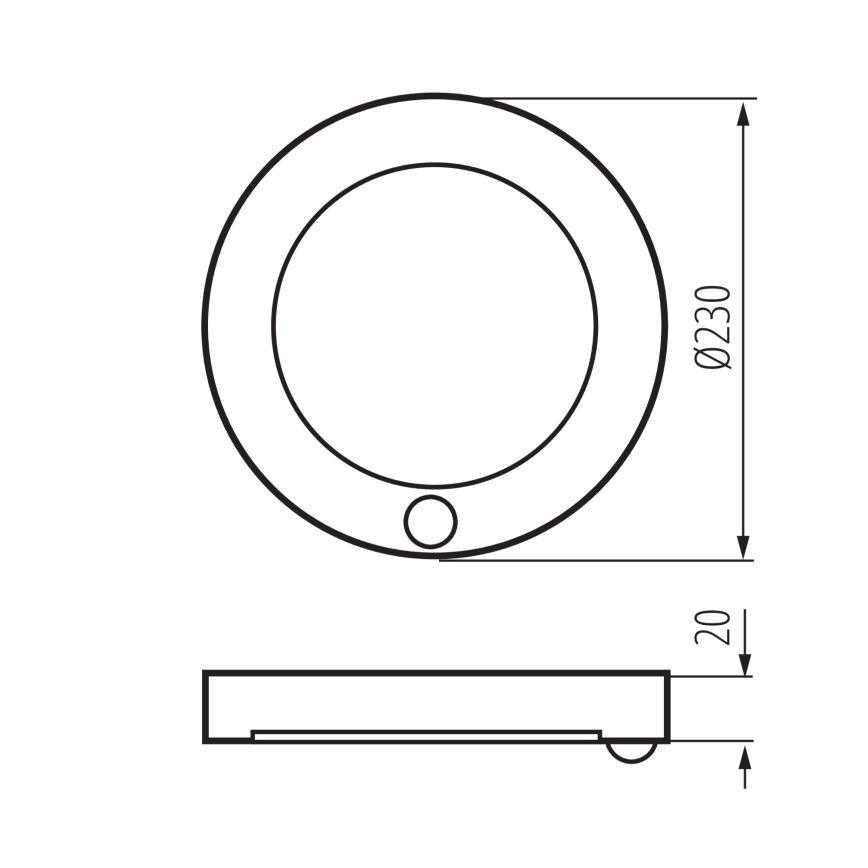LED Stropné/podhľadové svietidlo so senzorom pohybu 2v1 ERGA LED/17W/230V 3000/4000/6500K biela