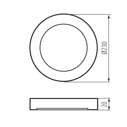 LED stropné/podhľadové svietidlo 2 v 1 ERGA LED/17W/230V 3000/4000/6500K biele