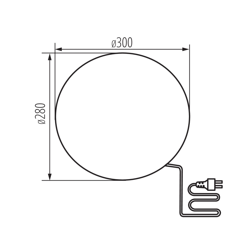 Vonkajšia lampa STONO 1xE27/25W/230V pr. 30 cm IP65