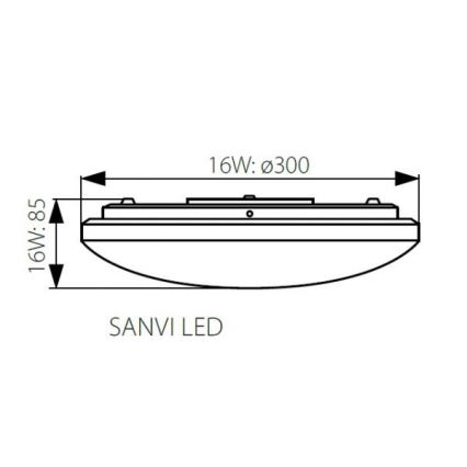 LED Stmievateľné stropné svietidlo LED/16W/230V