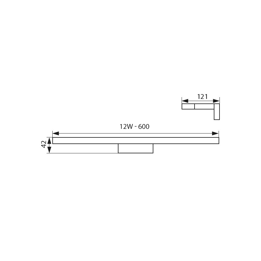 LED Kúpeľňové osvetlenie zrkadla ASTEN LED/12W/230V IP44 lesklý chróm